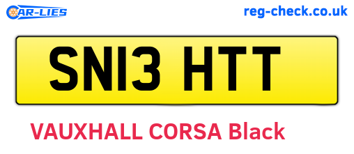 SN13HTT are the vehicle registration plates.