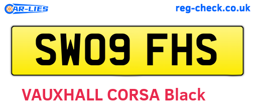 SW09FHS are the vehicle registration plates.