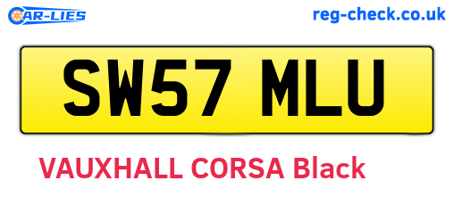 SW57MLU are the vehicle registration plates.