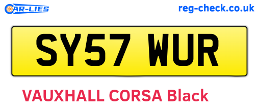 SY57WUR are the vehicle registration plates.