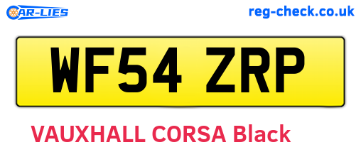 WF54ZRP are the vehicle registration plates.