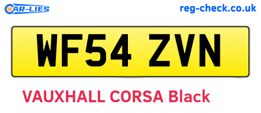 WF54ZVN are the vehicle registration plates.