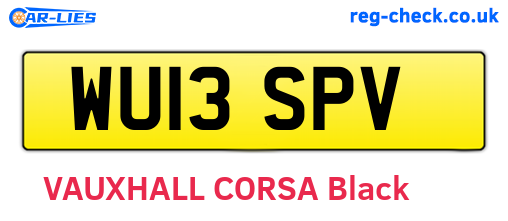 WU13SPV are the vehicle registration plates.
