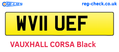 WV11UEF are the vehicle registration plates.