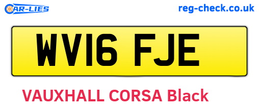 WV16FJE are the vehicle registration plates.