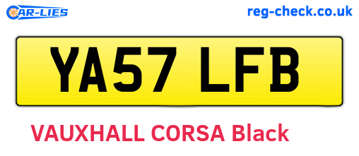 YA57LFB are the vehicle registration plates.