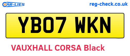 YB07WKN are the vehicle registration plates.