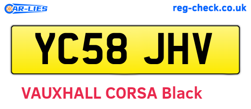 YC58JHV are the vehicle registration plates.