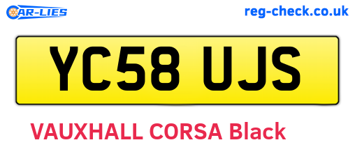 YC58UJS are the vehicle registration plates.