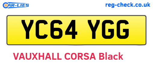 YC64YGG are the vehicle registration plates.