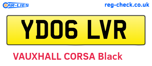 YD06LVR are the vehicle registration plates.