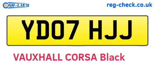 YD07HJJ are the vehicle registration plates.
