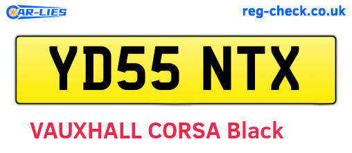 YD55NTX are the vehicle registration plates.