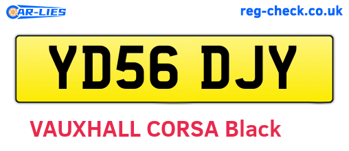 YD56DJY are the vehicle registration plates.