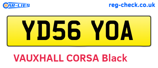 YD56YOA are the vehicle registration plates.