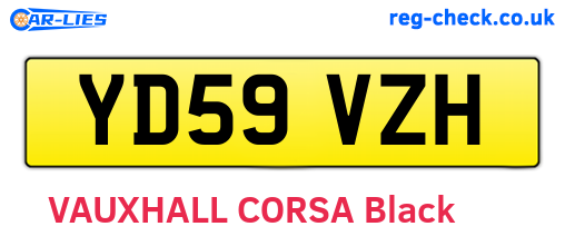YD59VZH are the vehicle registration plates.