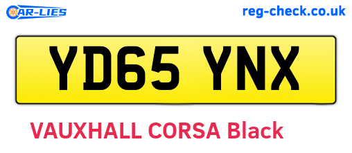 YD65YNX are the vehicle registration plates.
