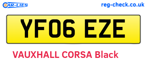 YF06EZE are the vehicle registration plates.