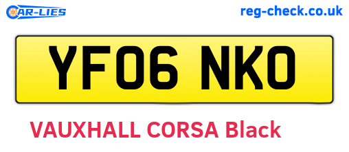 YF06NKO are the vehicle registration plates.