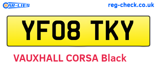 YF08TKY are the vehicle registration plates.