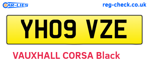 YH09VZE are the vehicle registration plates.