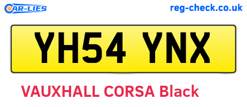 YH54YNX are the vehicle registration plates.