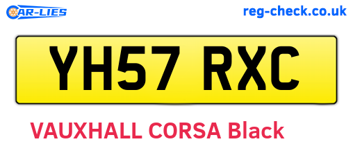 YH57RXC are the vehicle registration plates.