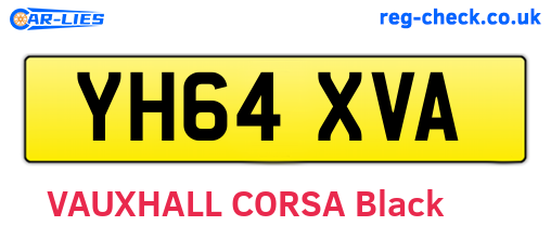 YH64XVA are the vehicle registration plates.