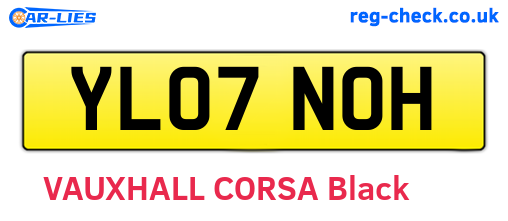 YL07NOH are the vehicle registration plates.