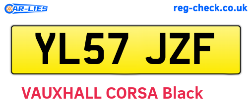 YL57JZF are the vehicle registration plates.