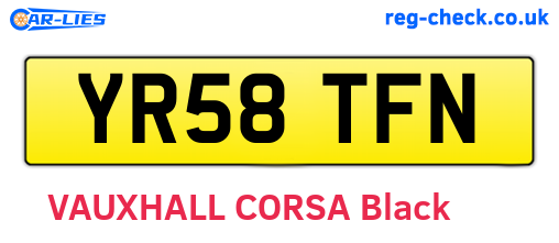 YR58TFN are the vehicle registration plates.