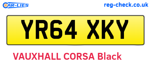 YR64XKY are the vehicle registration plates.