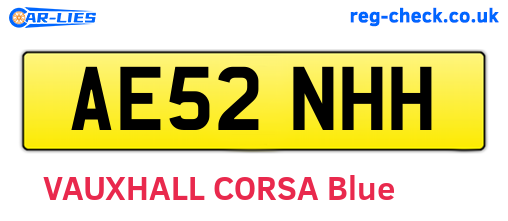 AE52NHH are the vehicle registration plates.