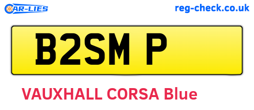B2SMP are the vehicle registration plates.