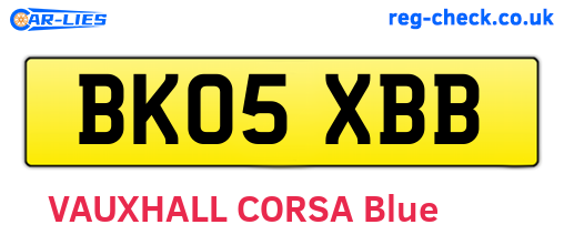 BK05XBB are the vehicle registration plates.