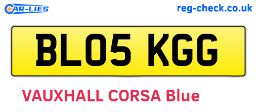 BL05KGG are the vehicle registration plates.