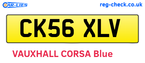 CK56XLV are the vehicle registration plates.
