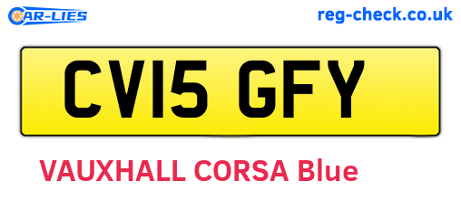CV15GFY are the vehicle registration plates.