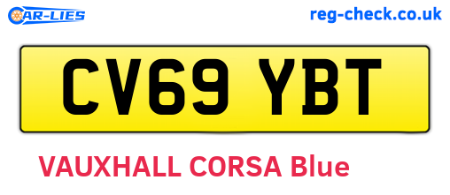 CV69YBT are the vehicle registration plates.