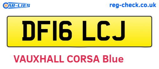 DF16LCJ are the vehicle registration plates.