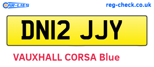 DN12JJY are the vehicle registration plates.