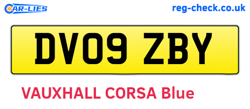 DV09ZBY are the vehicle registration plates.