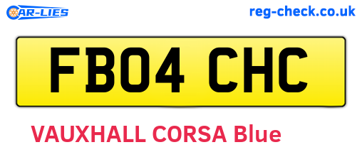 FB04CHC are the vehicle registration plates.