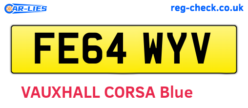 FE64WYV are the vehicle registration plates.