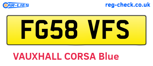 FG58VFS are the vehicle registration plates.