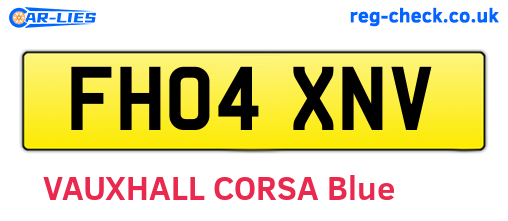 FH04XNV are the vehicle registration plates.
