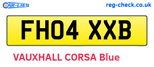 FH04XXB are the vehicle registration plates.