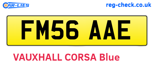 FM56AAE are the vehicle registration plates.
