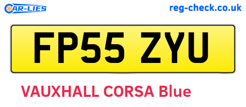 FP55ZYU are the vehicle registration plates.