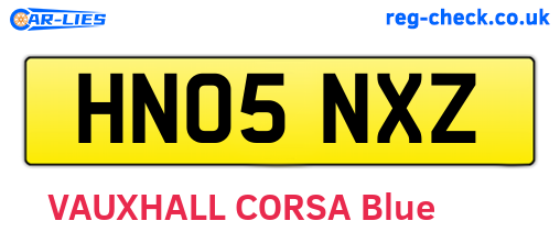 HN05NXZ are the vehicle registration plates.